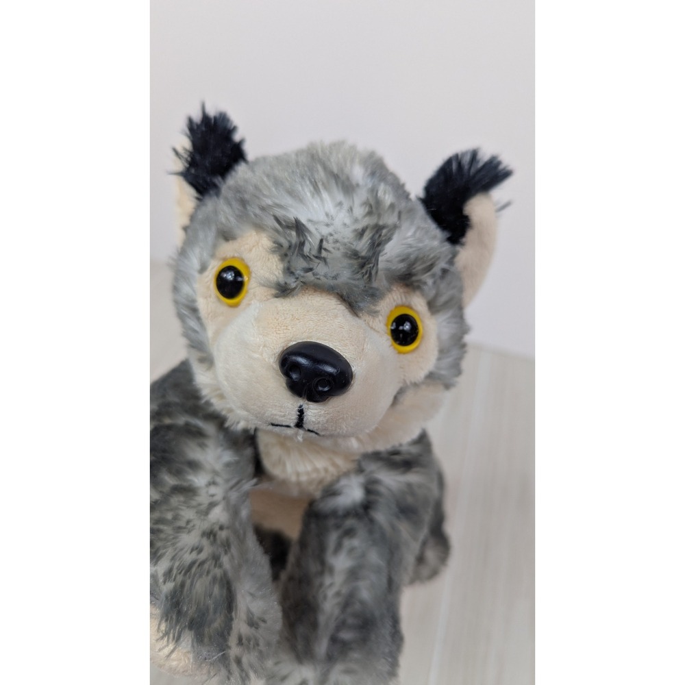 Wishpets Shawn Wolf Plush Grey Cream Stuffed Animal Toy 64021